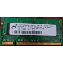Memoria RAM 1GB MTBHTF12864HDY-667E1 Micron